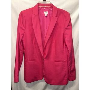 J. CREW RE-IMAGINED COLLECTION Blazer Linen Blend 1 Button Women’s 8 Pink